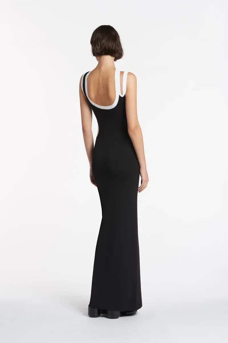 Sir the Label Evalina Cut Out Dress Black Size AU 10  - Image 4