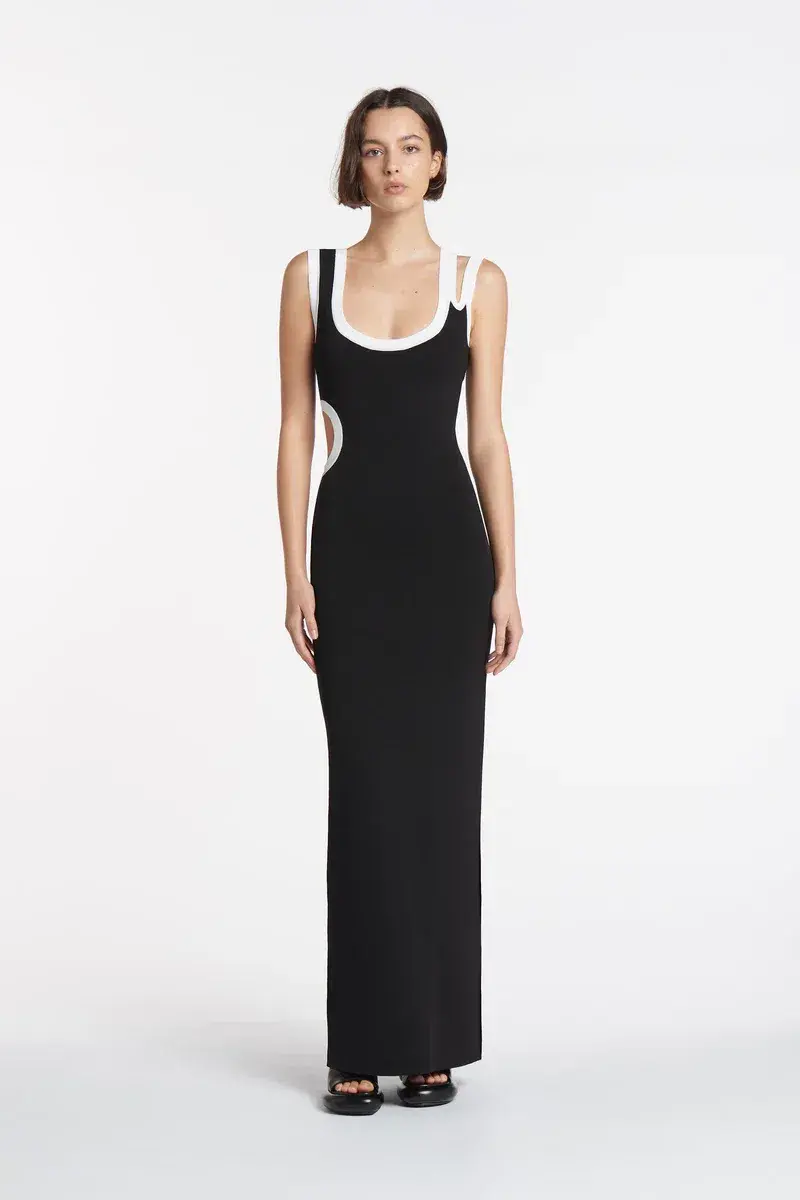 Sir the Label Evalina Cut Out Dress Black Size AU 10  - Image 1