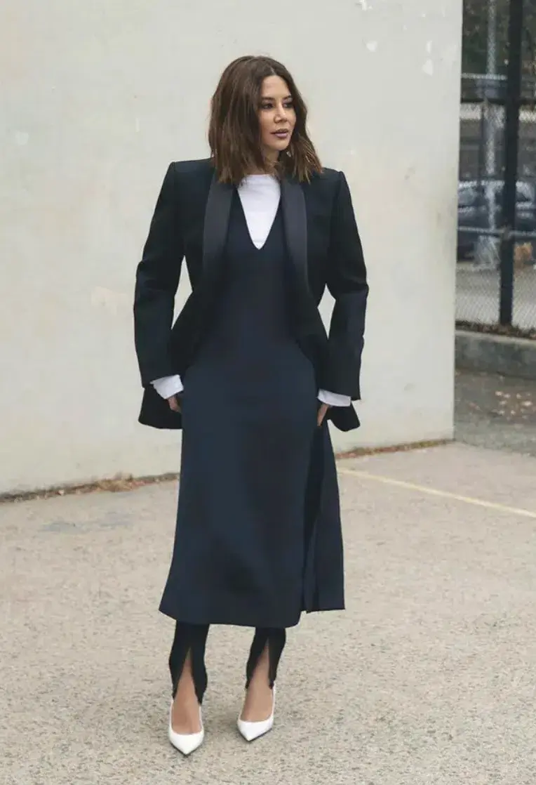 Wardrobe.NYC Release 05 Cap Sleeve Silk V Neck Dress Black Size XL / AU 14 - Image 2