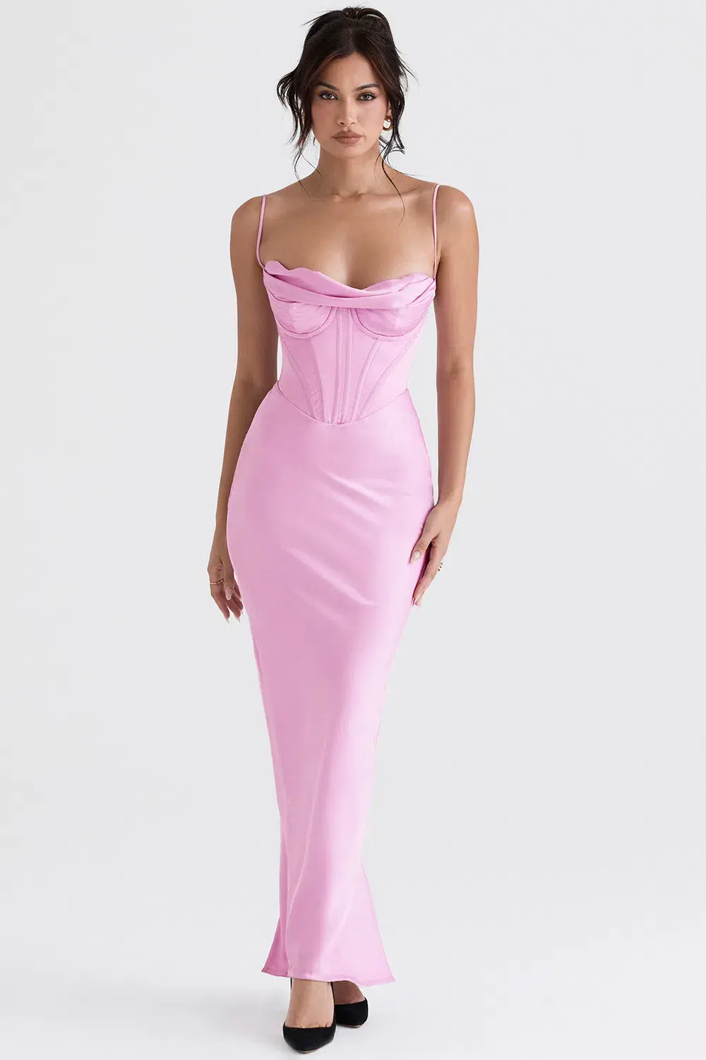 House of CB Charmaine Corset Maxi Dress Pink Size M / Au 10 - Image 1
