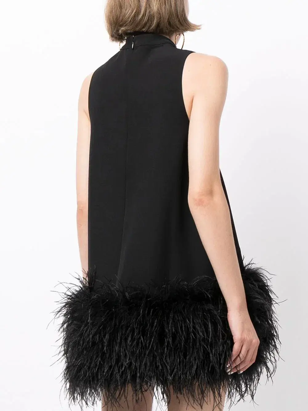 Rachel Gilbert Link Mini Feather Dress Black Size XS / AU 6 - Image 4