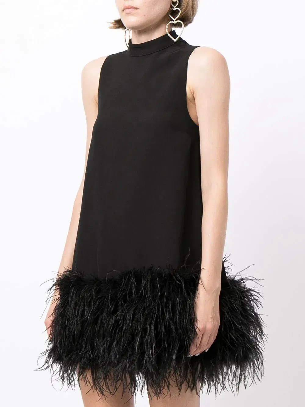 Rachel Gilbert Link Mini Feather Dress Black Size XS / AU 6 - Image 3