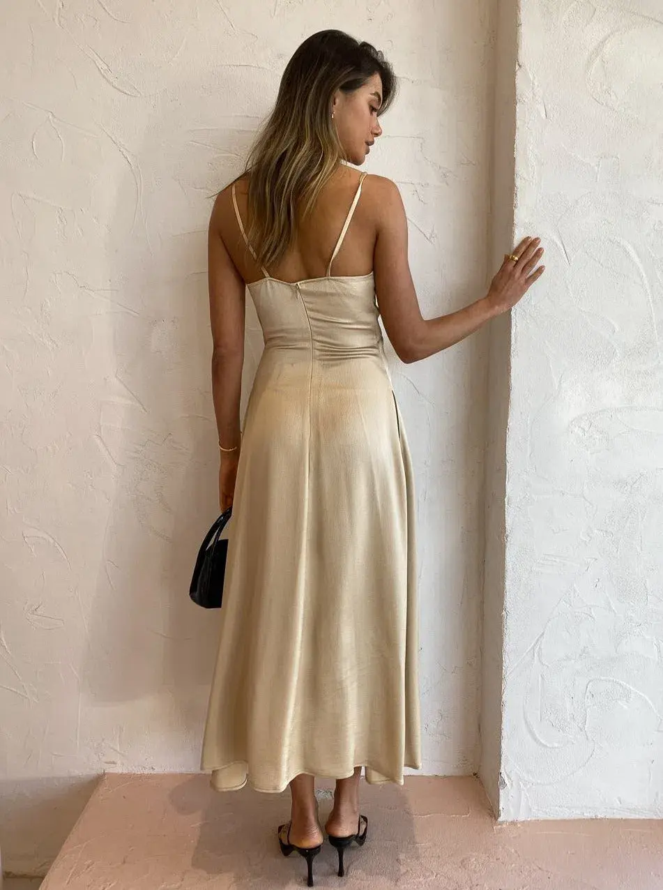 Anna Quan Carina Midi Dress Biscotti Size 8  - Image 2