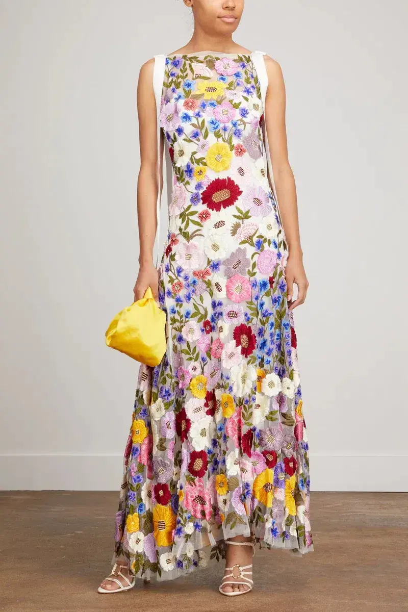 Rachel Gilbert Nya Dress Gown Multi Size 12  - Image 1