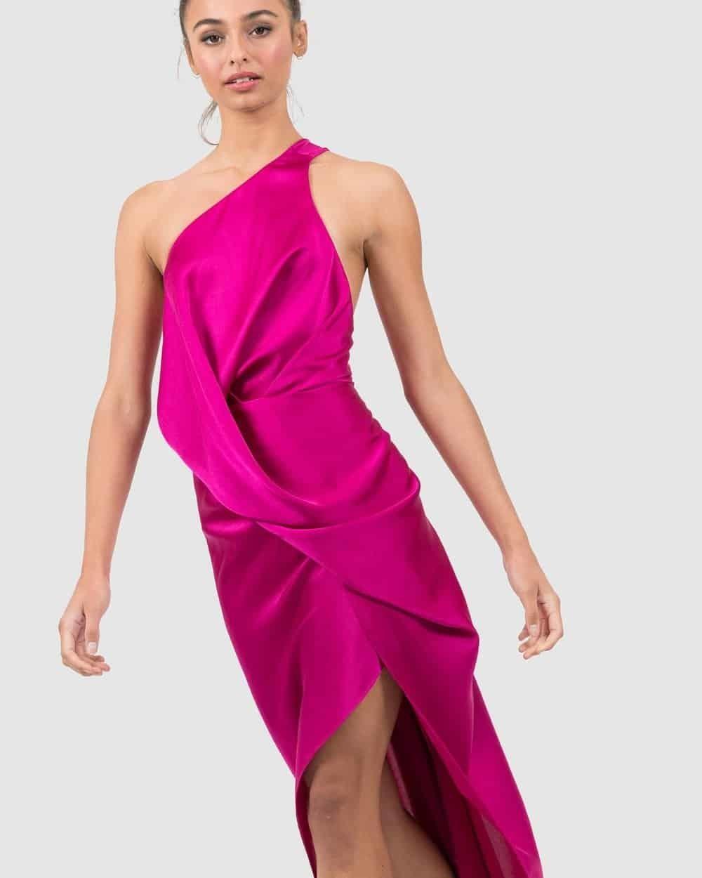 One Fell Swoop Philly Midi Dress Cardinal Pink Size 6 - Image 3