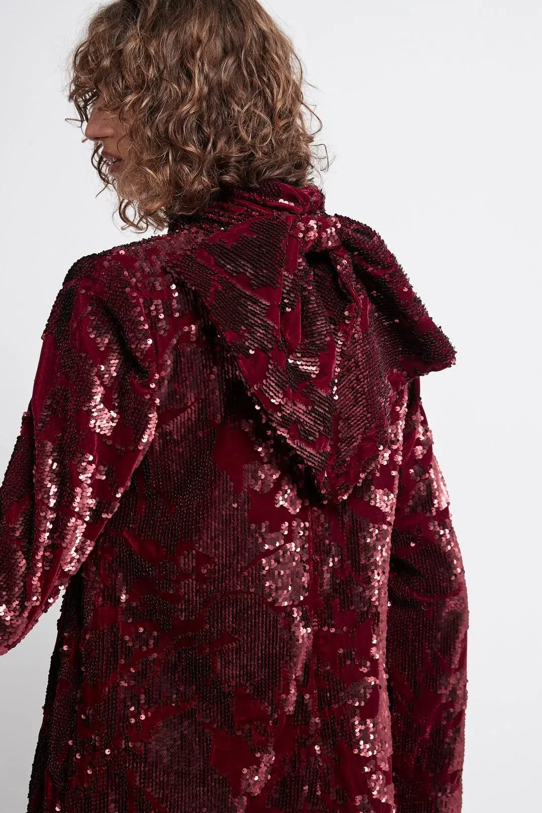Aje Rebellion Embellished Velvet Mini Dress Burgundy Size 8 / S  - Image 2
