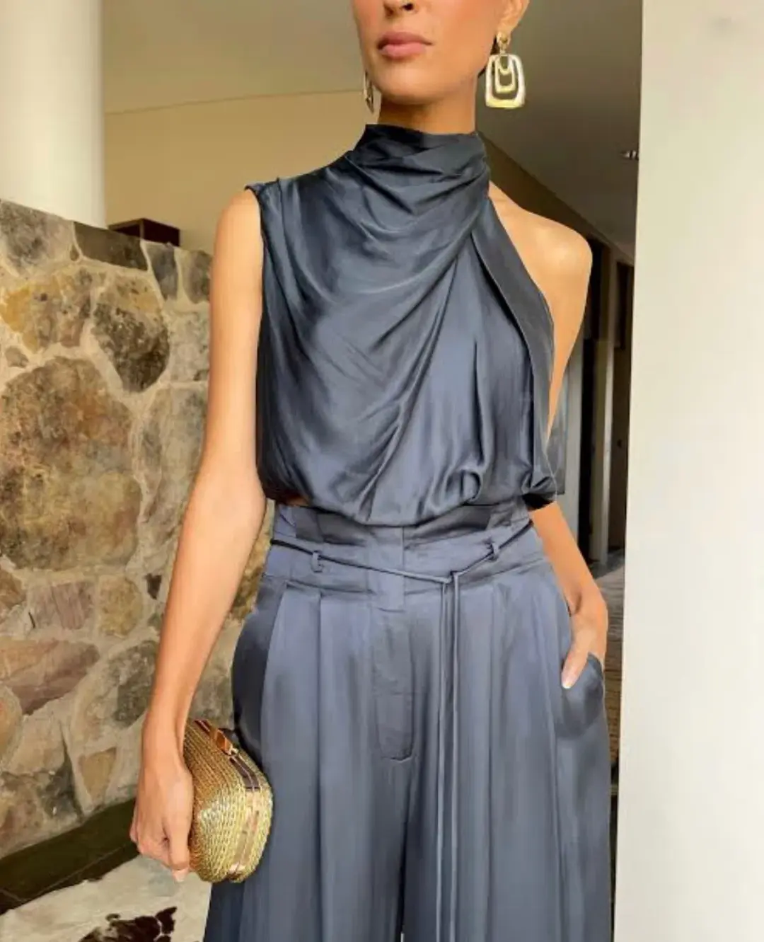 Sheike Gracie Top and Pants Set Grey Size 6 for rent on The Volte - main image