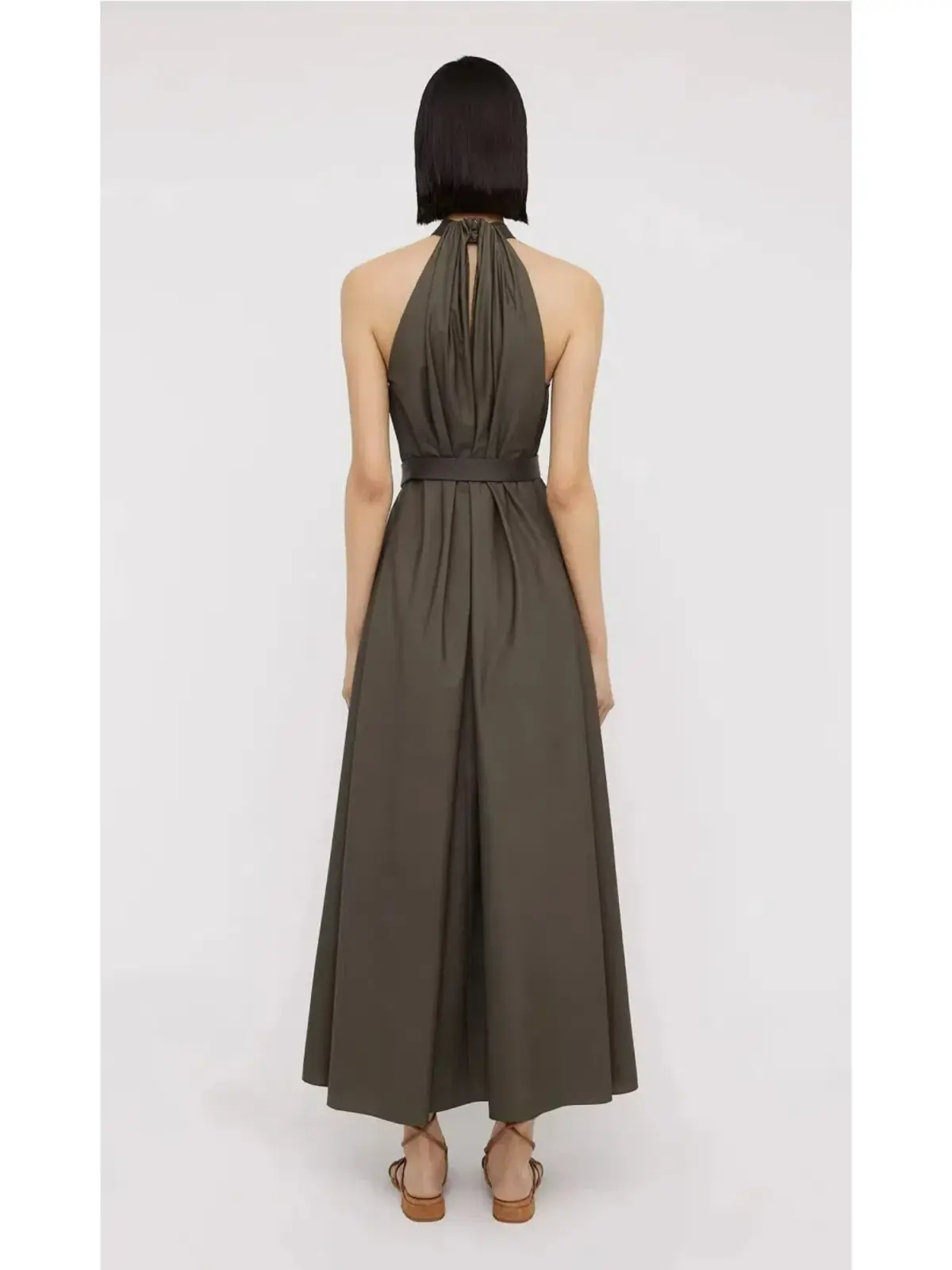 Scanlan Theodore Cotton Strapping Dress Jungle Green Size AU 8 - Image 2