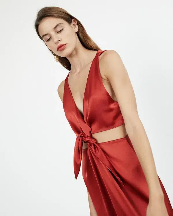 Nanushka Regina Dress Size Red XS/Au 6  for rent on The Volte - main image