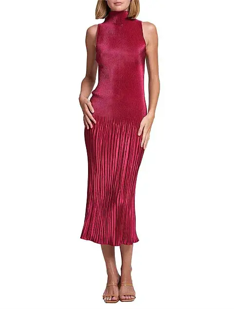 L'Idee Soiree Moss Gown in Ruby Size 10 for rent on The Volte - main image