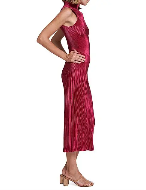 L'Idee Soiree Moss Gown in Ruby Size 10 - Image 4