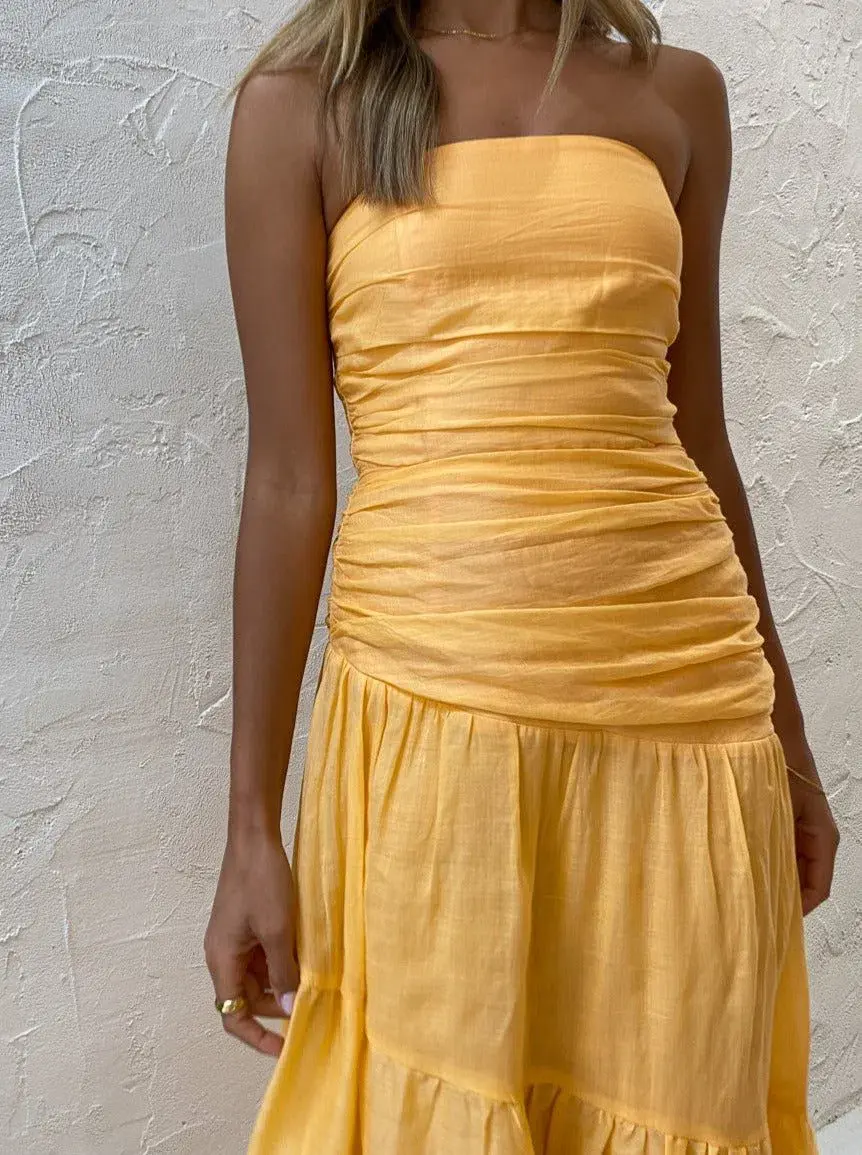 Issy Isles Dress in Orange Sorbet Size 6 for rent on The Volte - main image