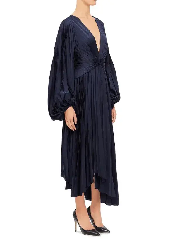 Acler Palms Dress Navy Size 8 for rent on The Volte - main image