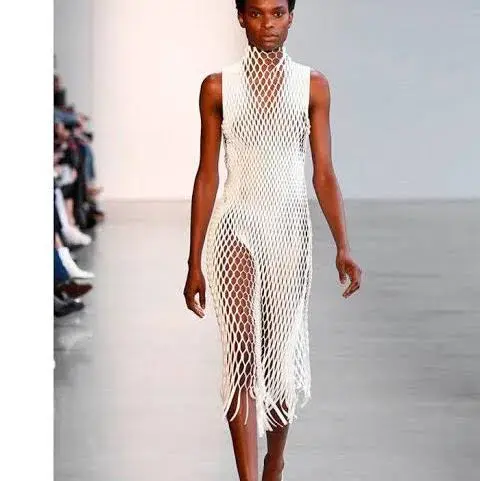 Dion Lee X-Ray Sheath Dress White Size 6 - Image 3