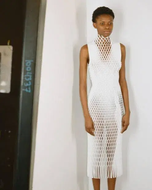 Dion Lee X-Ray Sheath Dress White Size 6 - Image 4