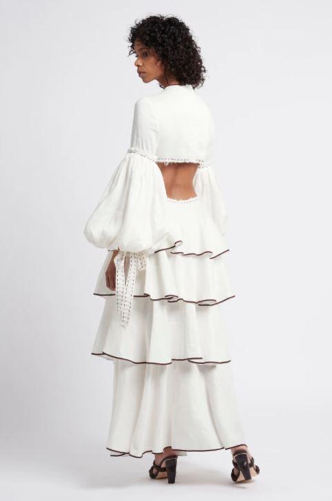 Aje Gracious Cut Out Dress White Size 8 - Image 2