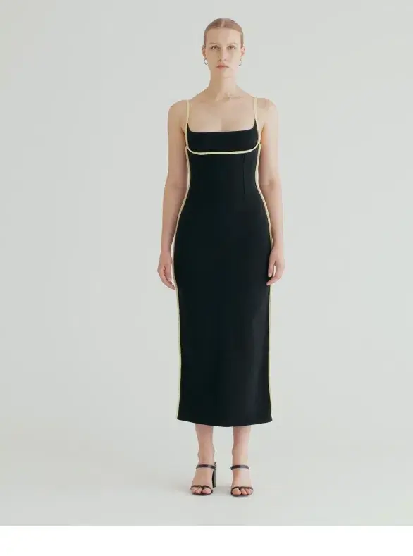 Paris Georgia Florian Midi Dress Black Size L / Au 12  - Image 1