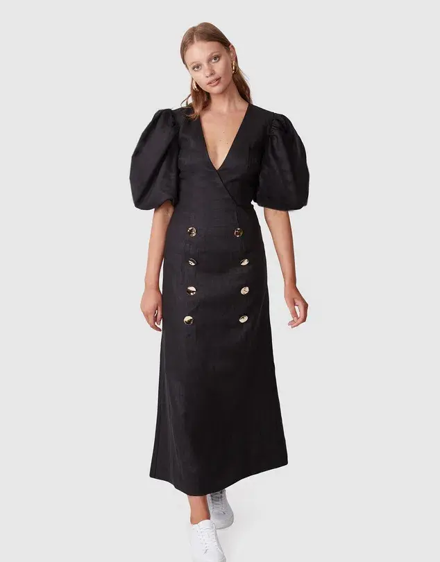 Torannce Floating On A Cloud Black Maxi Dress Black Size 14 - Image 1