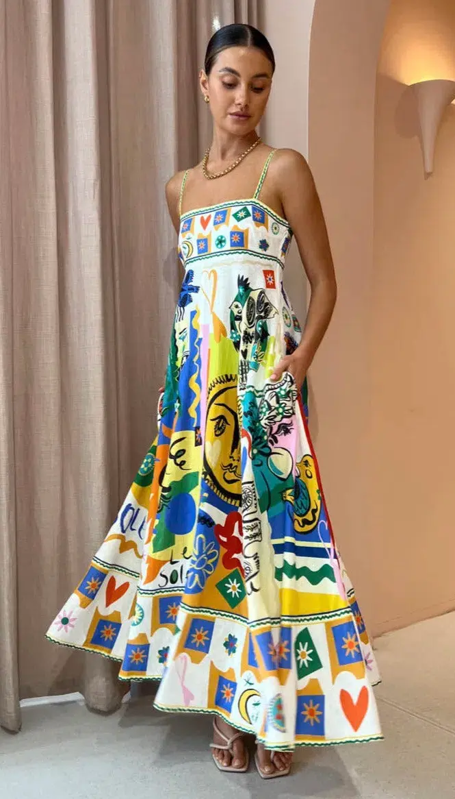 Alemais Soleil Sundress Print Size 14 - Image 1