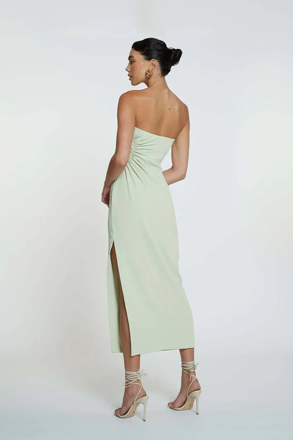 By Johnny Selena Strapless Midi Dress Avocado Green Size 10 / M - Image 3