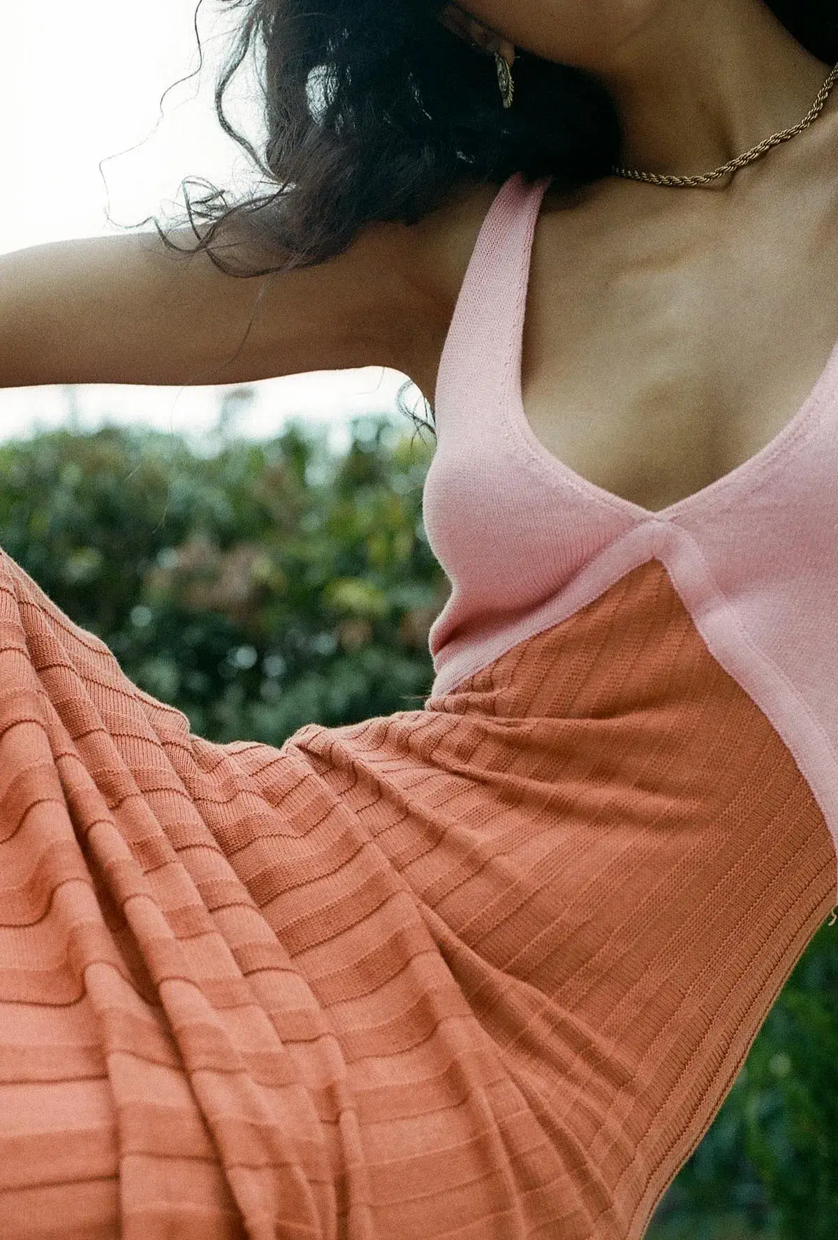 Andean Collective Tamika Dress Coral Block Size XS / AU 6 - Image 3