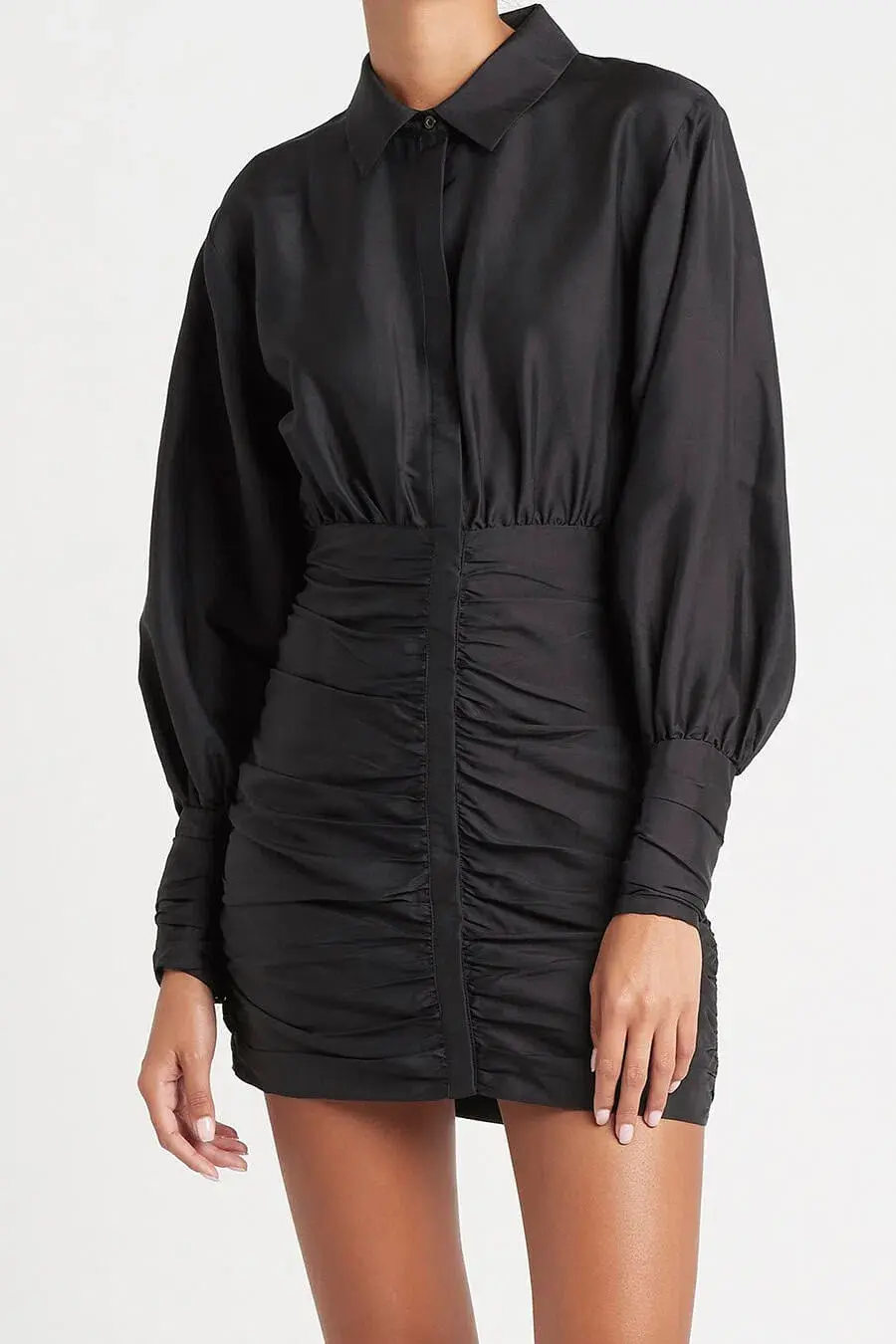 Sir the Label Vivienne Shirt Dress Black Size 1 / Au 8  - Image 2
