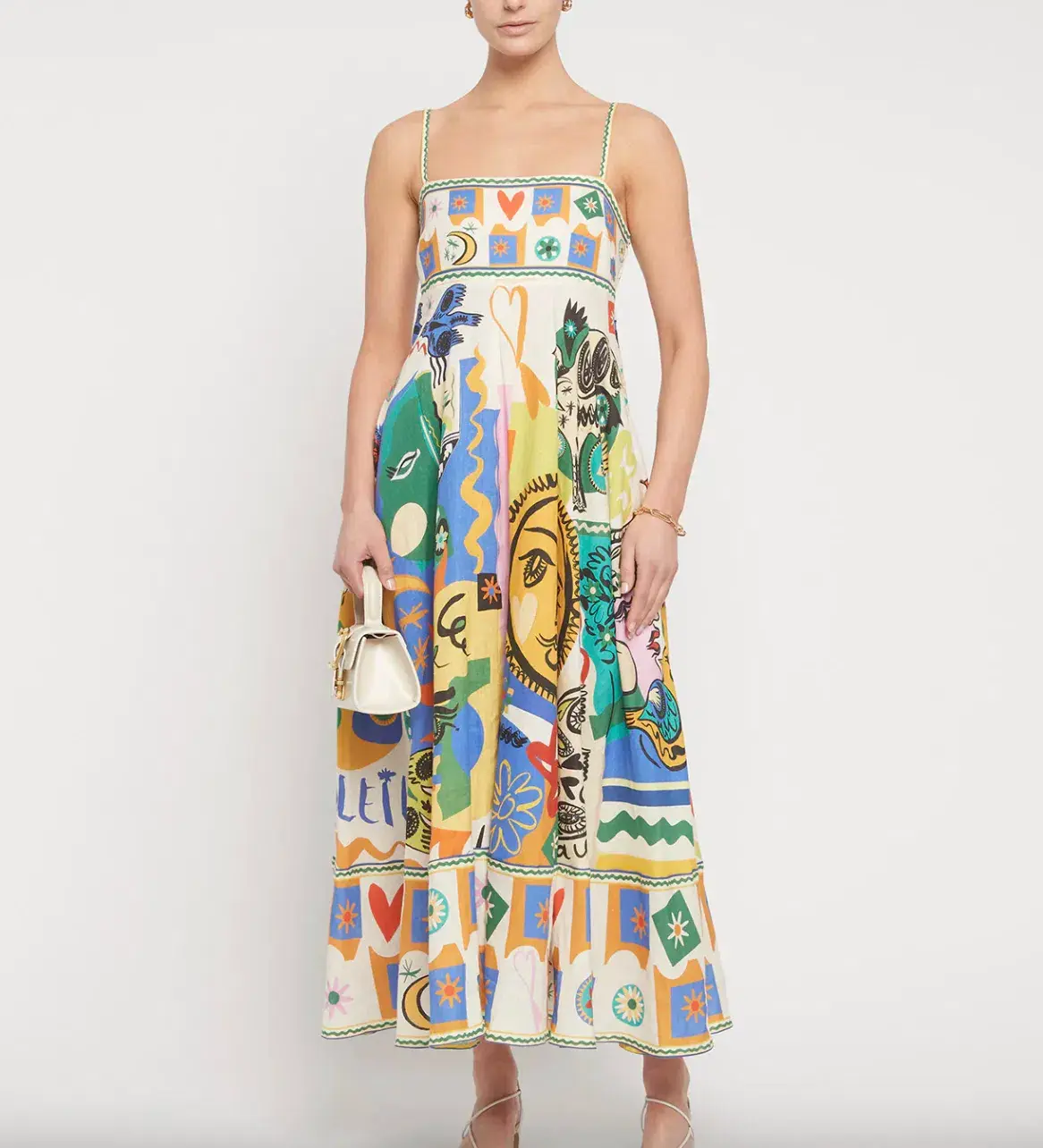 Alemais Soleil Linen Sundress in Ivory Size 8 - Image 1