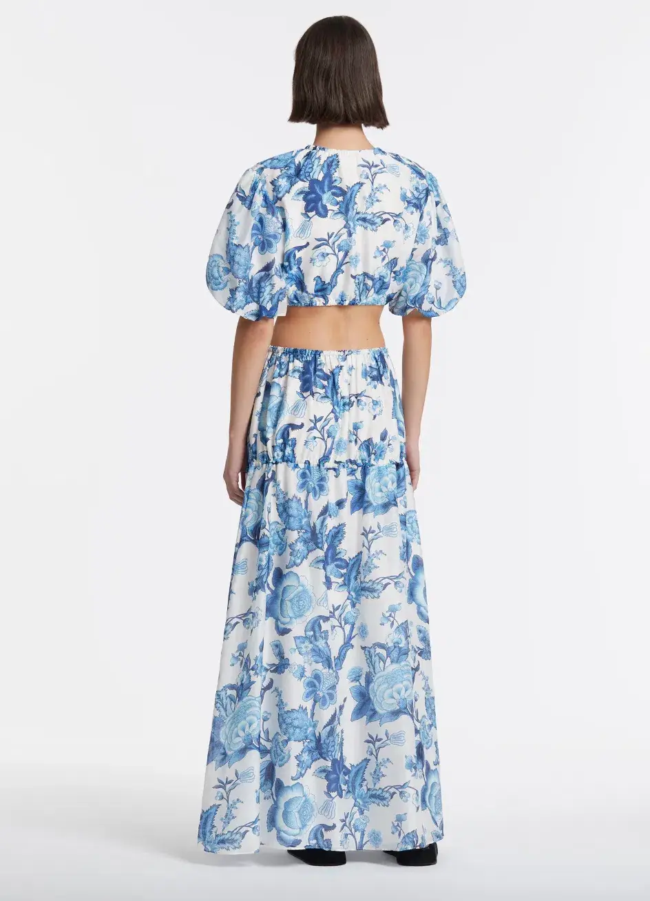 Sir The Label Amaris Puff Sleeve Top & Gathered Skirt Set Floral Size 0 / Au 6 - Image 3