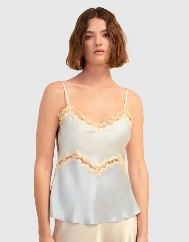 Ginia Hope Lace Cami Blue Size S / Au 8 - Image 2