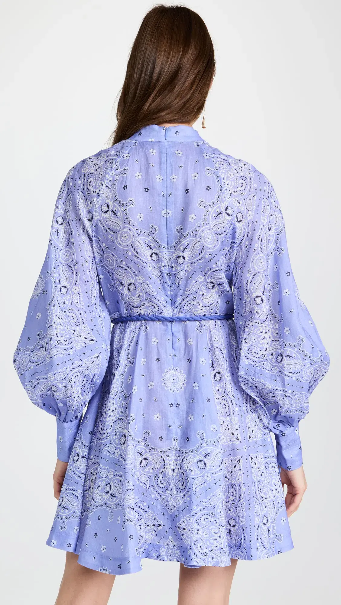 Zimmerman Violet Button Up Mini Dress in Cornflower Bandana Print Size 1 / Au 10 - Image 6