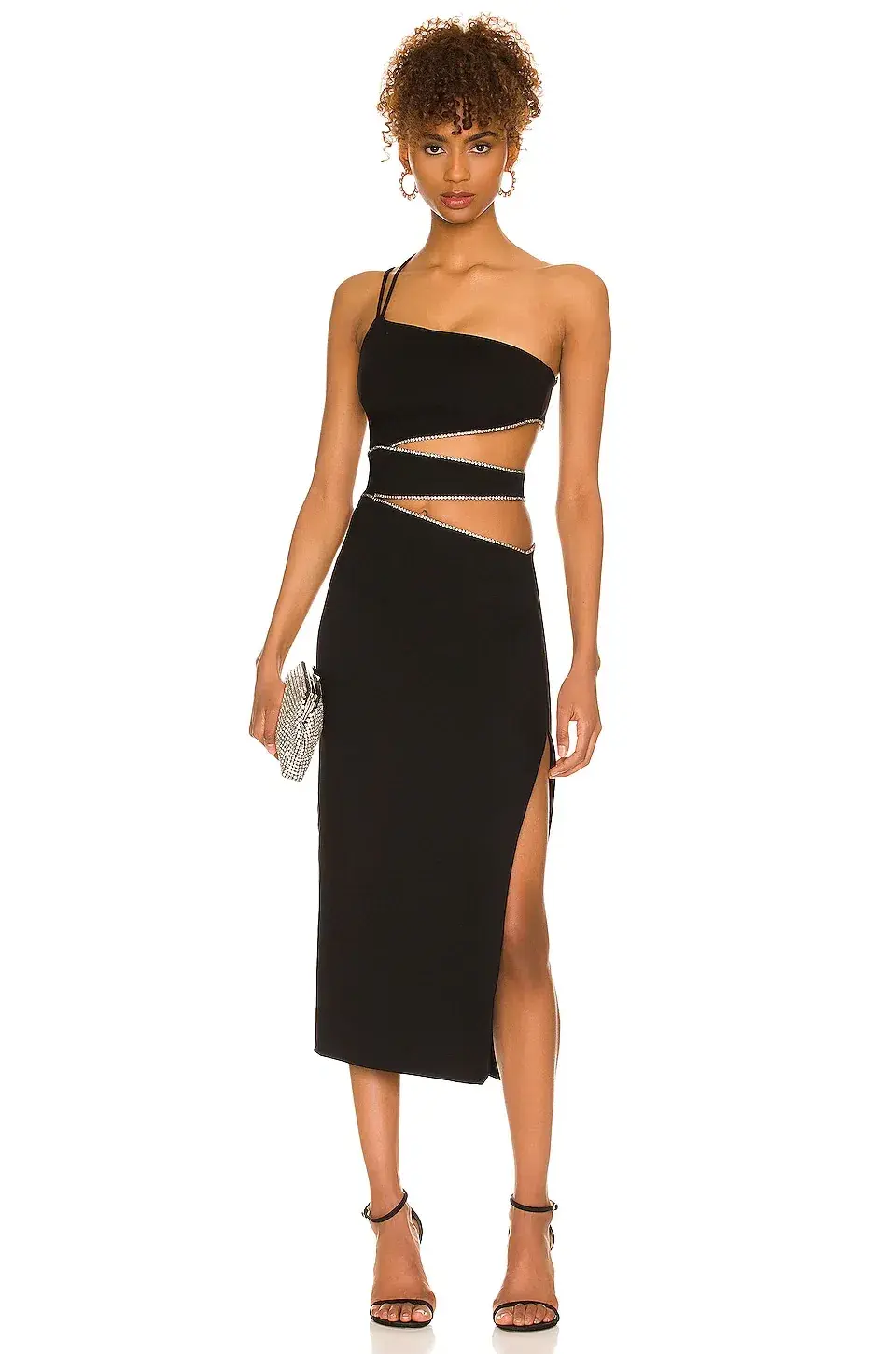 NBD Adeline Crystal Cutout Gown Black Size 8 - Image 1
