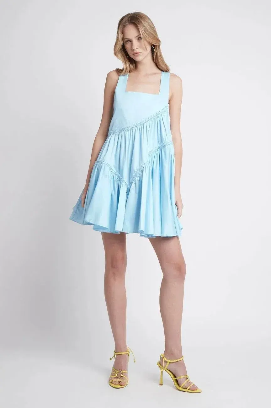 Aje Casabianca Sleeveless Dress Blue Size 8 - Image 1
