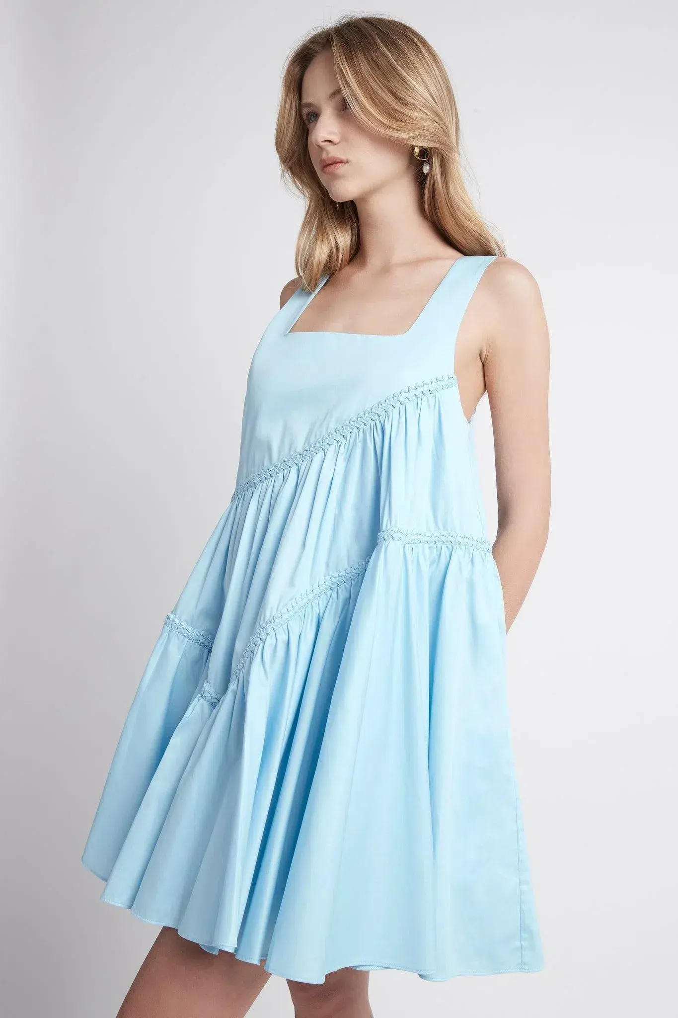 Aje Casabianca Sleeveless Dress Blue Size 8 - Image 2