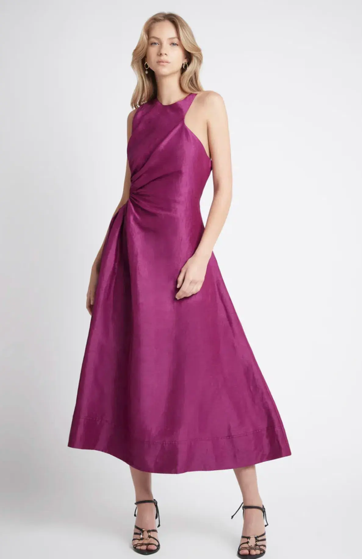 Aje Chateau Cut Out Dress Fuchsia Size 8 - Image 2