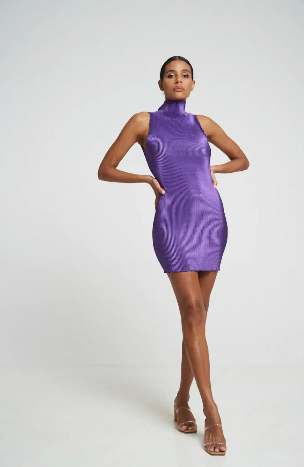 L’idee Gisele Mini Dress Purple Size 8 - Image 1