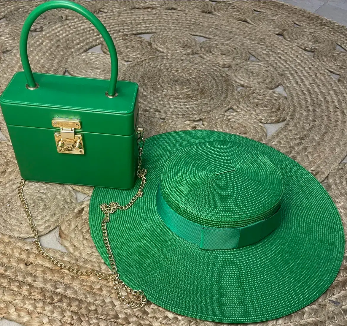 Morgan & Taylor Macy Boater hat in Green - Image 8
