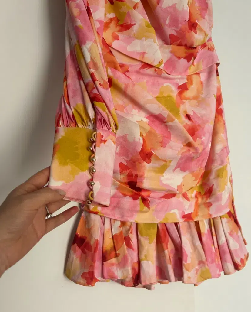 Acler Lawson Pink Floral Dress Size 12 - Image 6