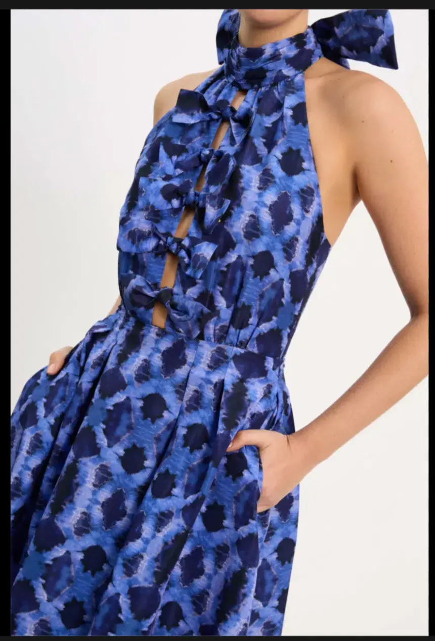 Rebecca Vallance - Shiloh Halter Midi Dress  - Size 16  (fits 14-16) - Image 4