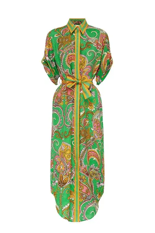 Alemais - Marion Shirt Dress Print - Size 12 for rent on The Volte - main image