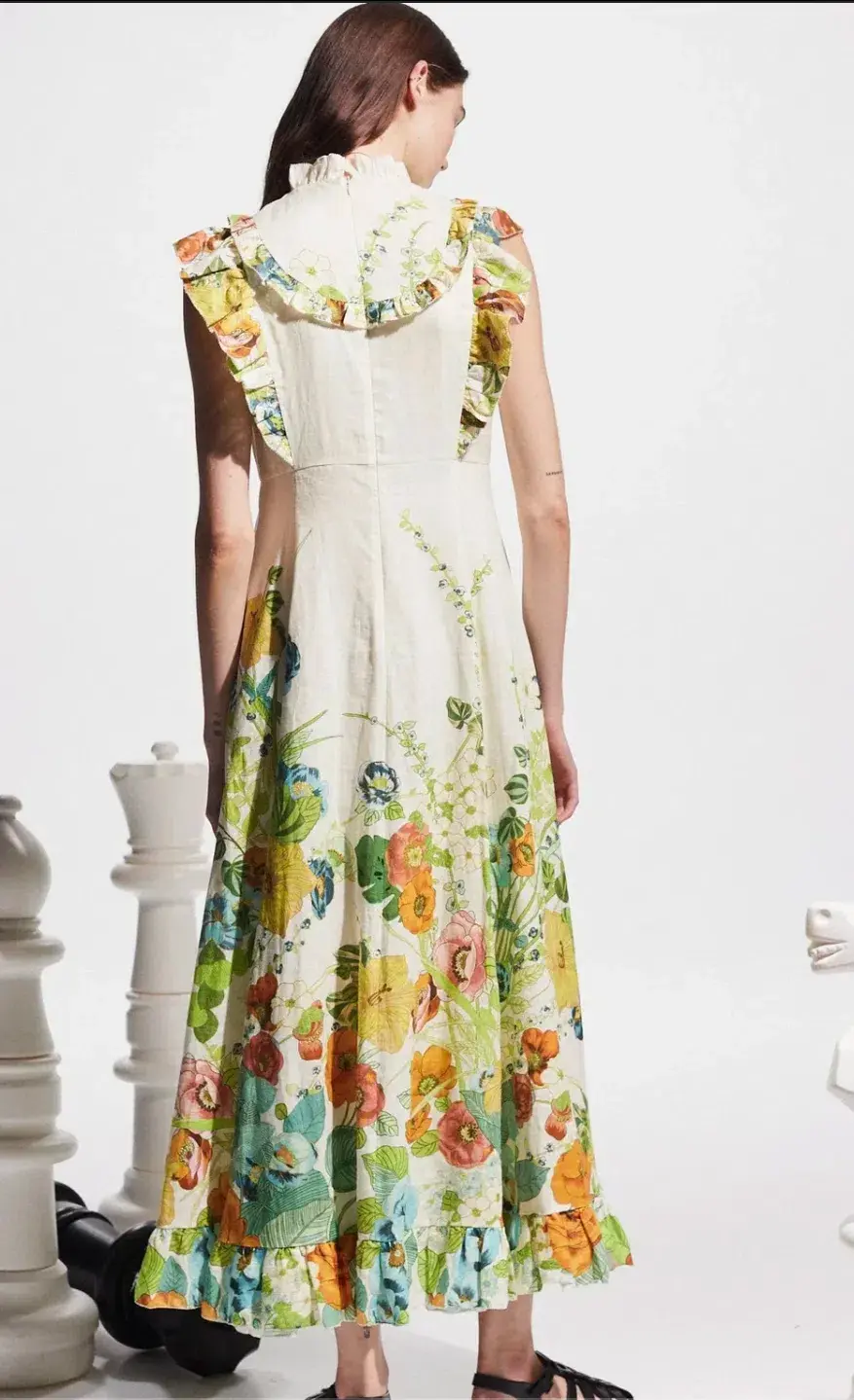 Alemais Constance Midi Dress Floral Size 16 - Image 3