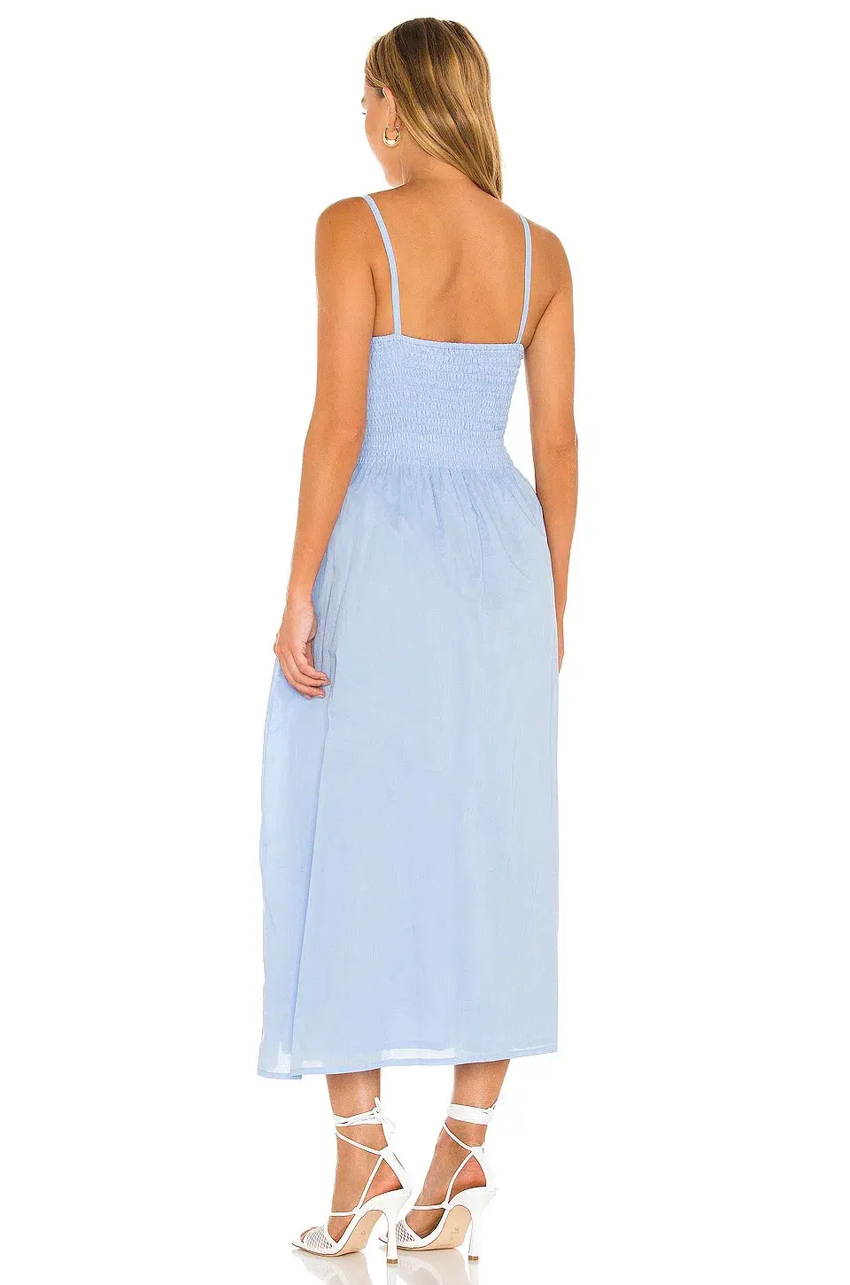 Faithfull the Brand Nolie Midi Dress Sky Blue Size 10 - Image 2