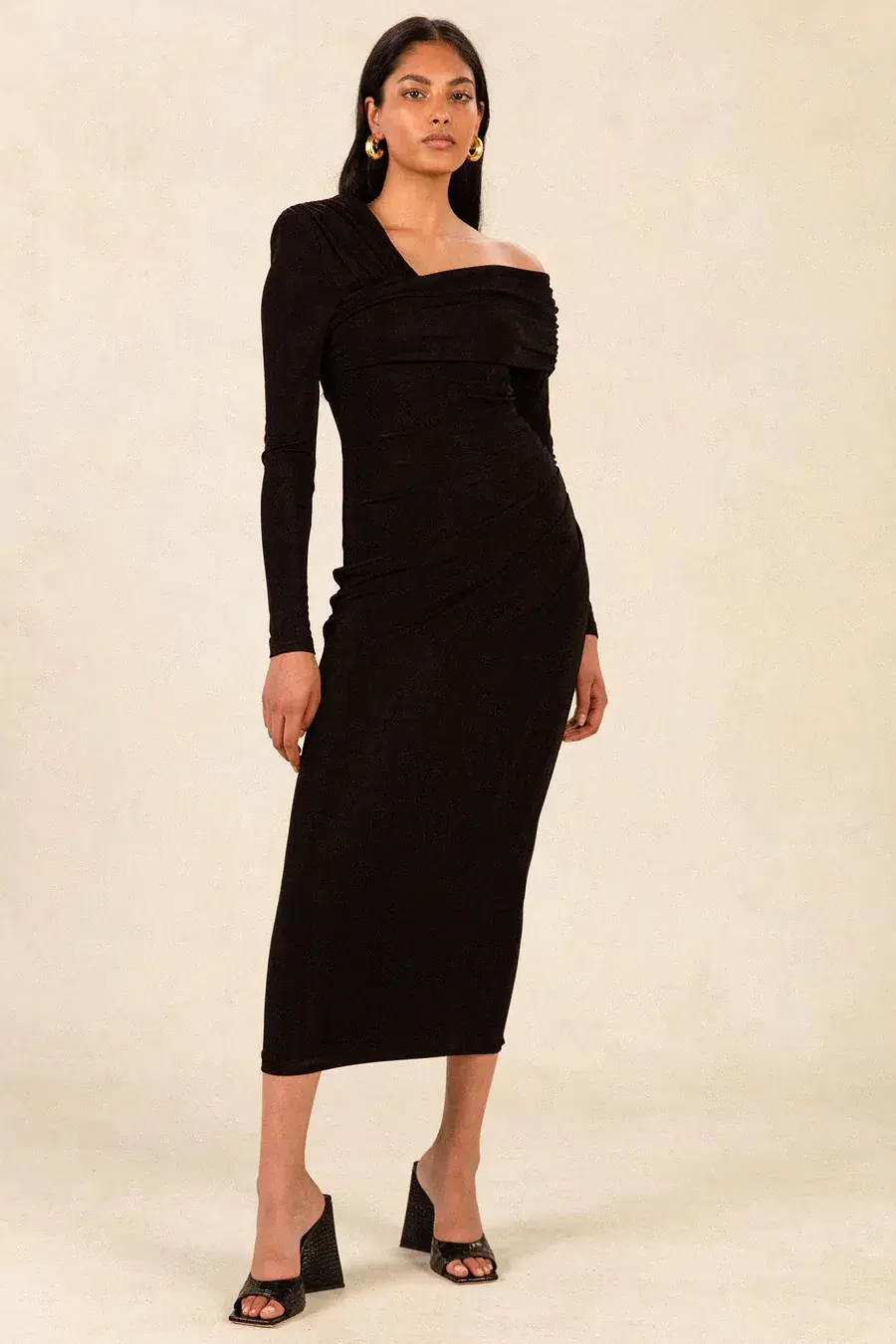Misha Elenor Slinky Jersey Dress Black Size 10 - Image 1