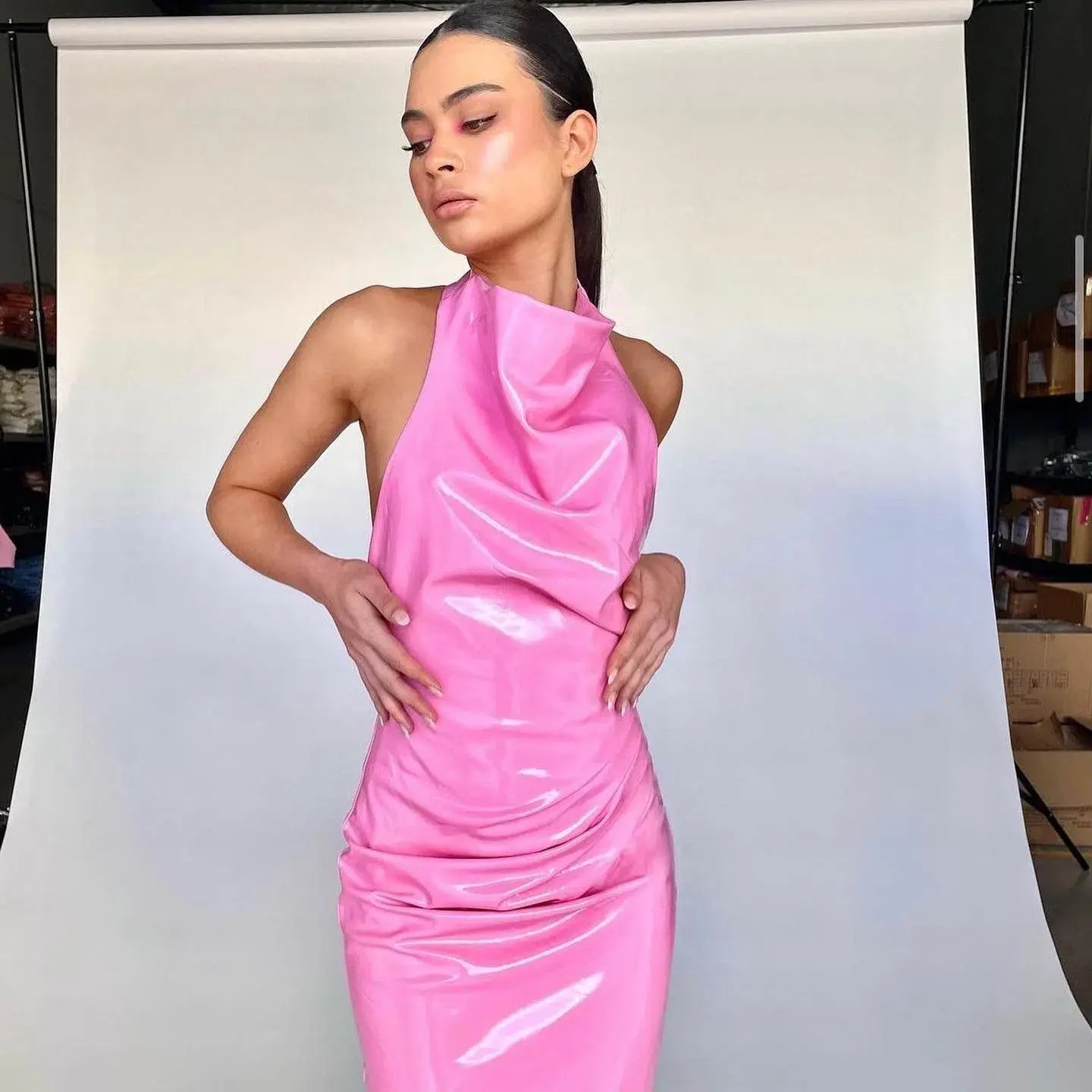 Eliya The Label Jazlyn Dress Pink Size S/Au 8 - Image 3