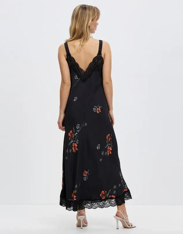 Sass & Bide One Too Many Lace Midi Dress Black Floral Size 6 - Image 2
