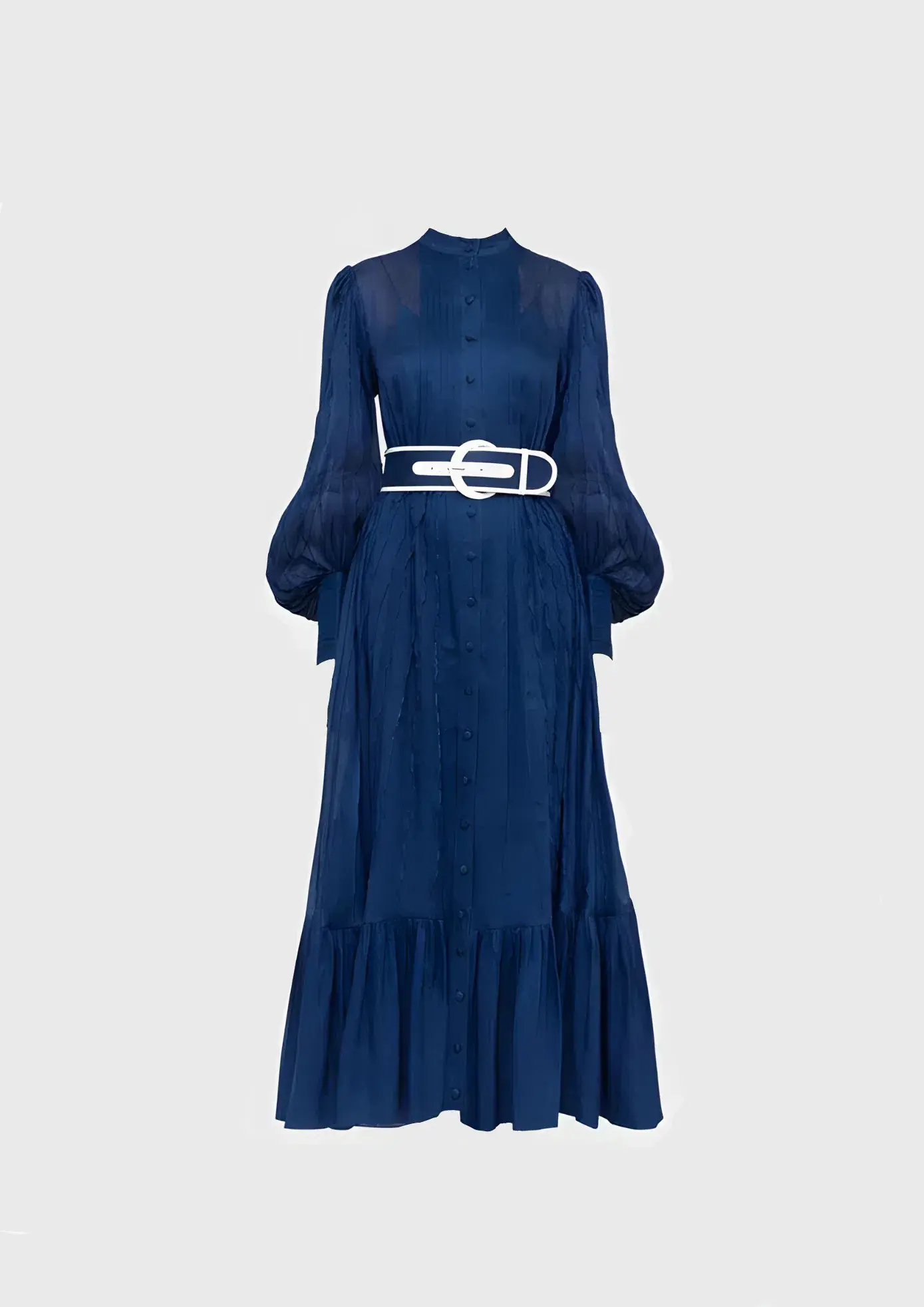 Leo and Lin Cambridge Dress with Belt Blue Size AU 12 - Image 1