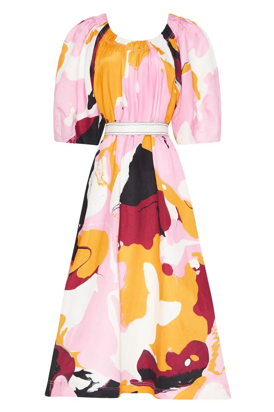 Aje Psychedelia Smock Dress Midi Dress Print Size 6 - Image 5