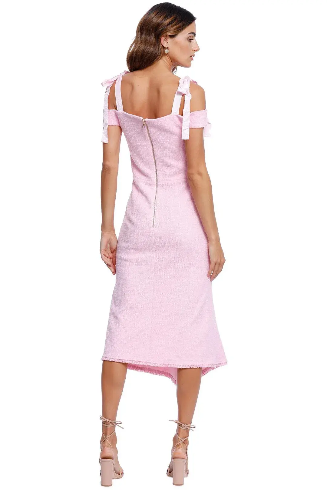 Rebecca Vallance Garance Midi Dress Pink Size 10 - Image 2