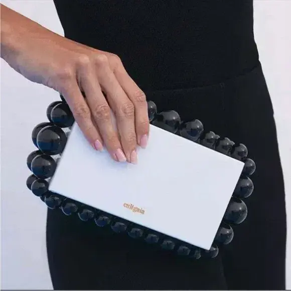 Cult Gaia Eos Clutch Black/White - Image 1