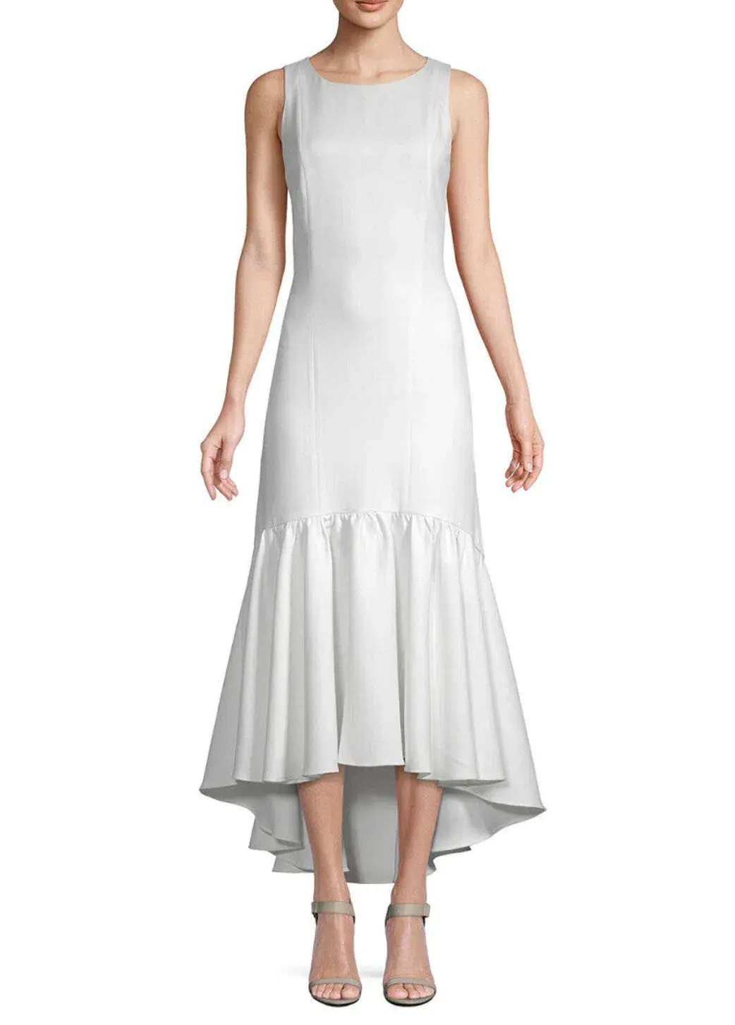 White Story Amani Frill Hem Dress in White Size 10  - Image 1