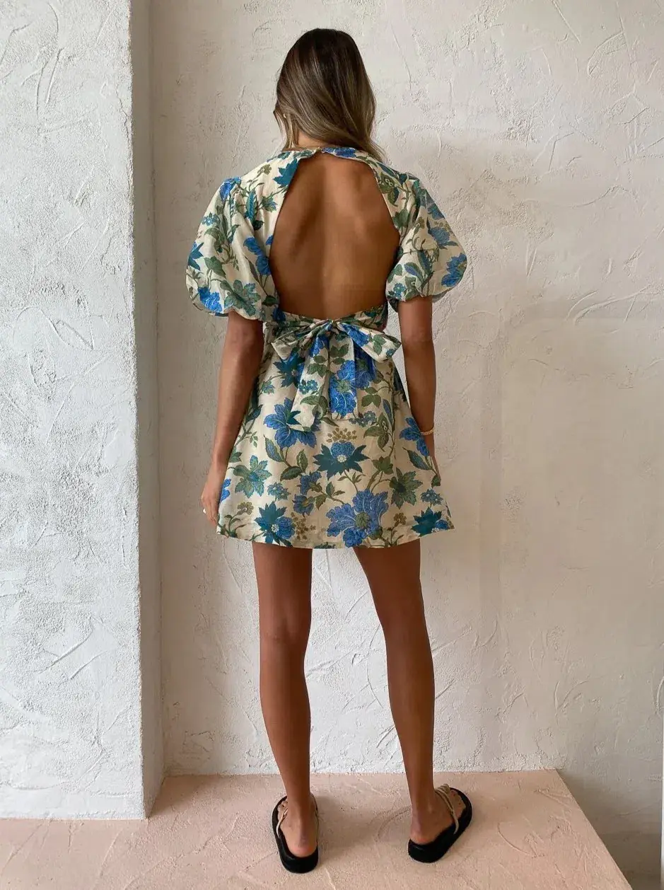 Sir the Label Celia Open Back Mini Dress Marguerite Floral Size AU 12 - Image 3